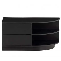 Loftscape TV-Lowboard Rozzano - Kiefer massiv - Kiefer Schwarz - Schublade links -Wohnzimmermöbel boutique en ligne 1000342103 220401 030 DETAILS P000000001000342103