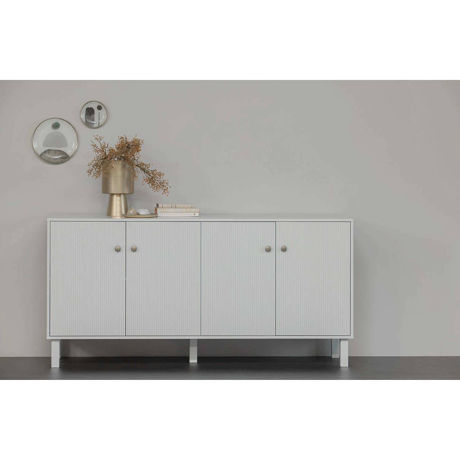 Ridgevalley Sideboard Rimas - Pinie massiv - Hellgrau 2 Ridgevalley Sideboard Rimas - Pinie massiv - Hellgrau – Bild 2