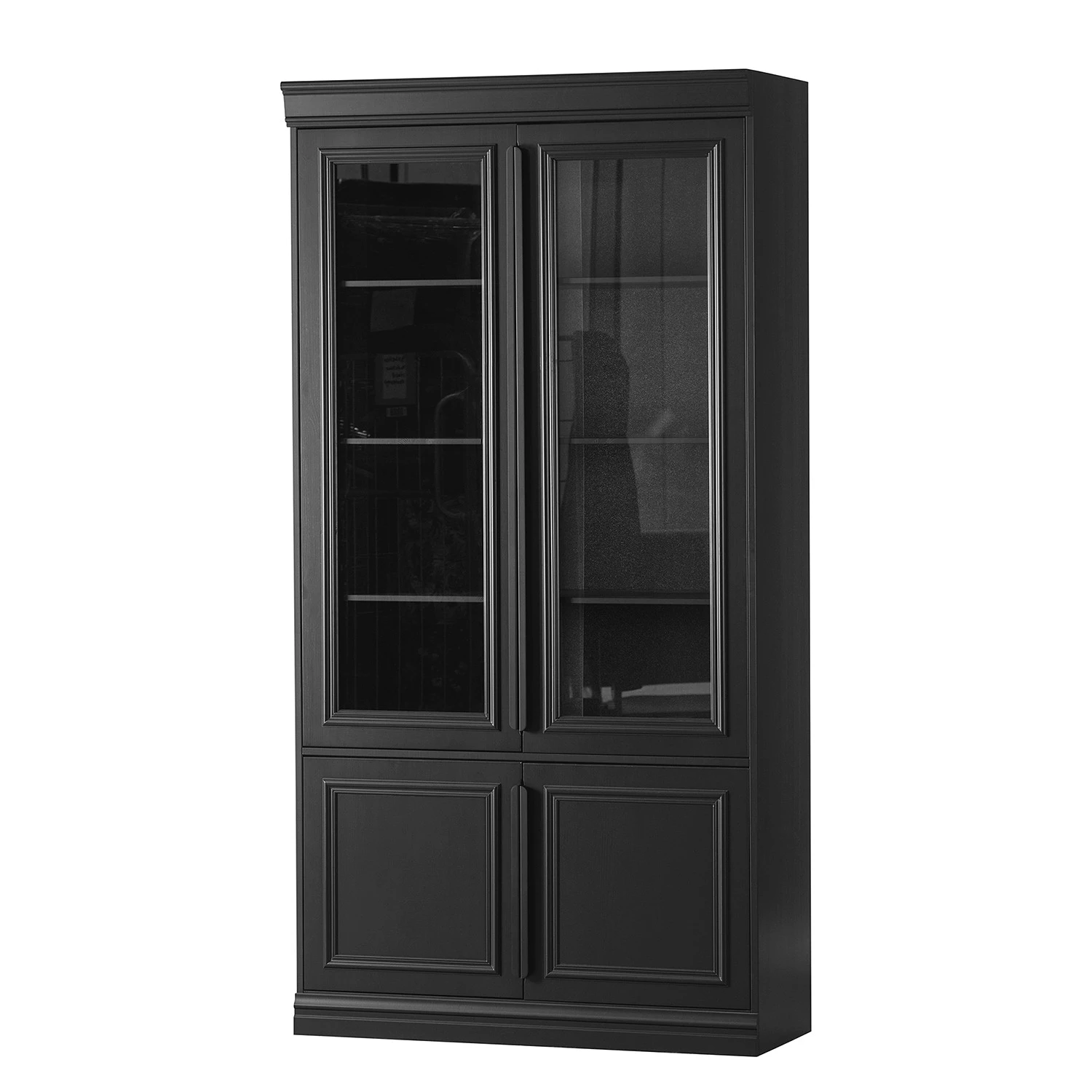 Red Living Vitrinenschrank Shady - Kiefer massiv - Schwarz 1 Red Living Vitrinenschrank Shady - Kiefer massiv - Schwarz