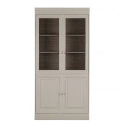 Ridgevalley Vitrinenschrank Solari - Kiefer massiv - Kiefer Grau -Wohnzimmermöbel boutique en ligne 1000342130 220401 040 DETAILS P000000001000342130