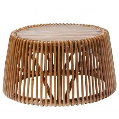 Tom Tailor Beistelltisch Perira II - Teak massiv / Rattan - Teak / Rattan