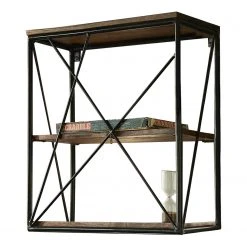 Tom Tailor Wandregal Piketon III - Mango massiv / Aluminium - Mango / Schwarz