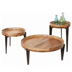 Tom Tailor Beistelltisch Richland II - Mango massiv / Aluminium - Mango / Schwarz -Wohnzimmermöbel boutique en ligne 1000342403 220325 040 DETAILS P000000001000342403