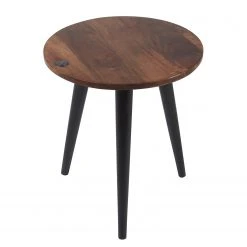 Tom Tailor Beistelltisch Saipina I - Mango massiv / Aluminium - Mango / Schwarz