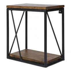 Tom Tailor Wandregal Piketon IV - Mango massiv / Aluminium - Mango / Schwarz