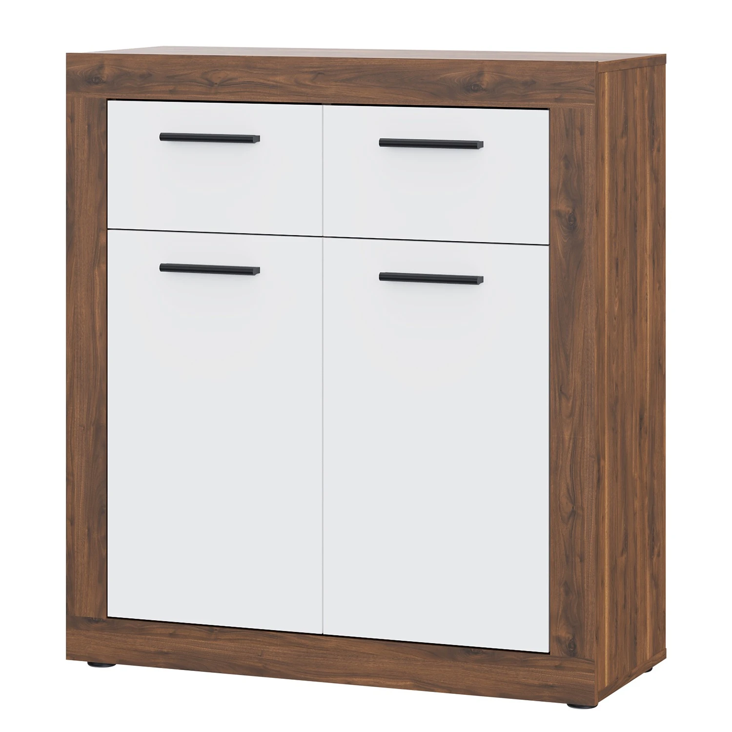 Loftscape Kommode Ballito - Weiß / Walnuss Dekor 1 Loftscape Kommode Ballito - Weiß / Walnuss Dekor