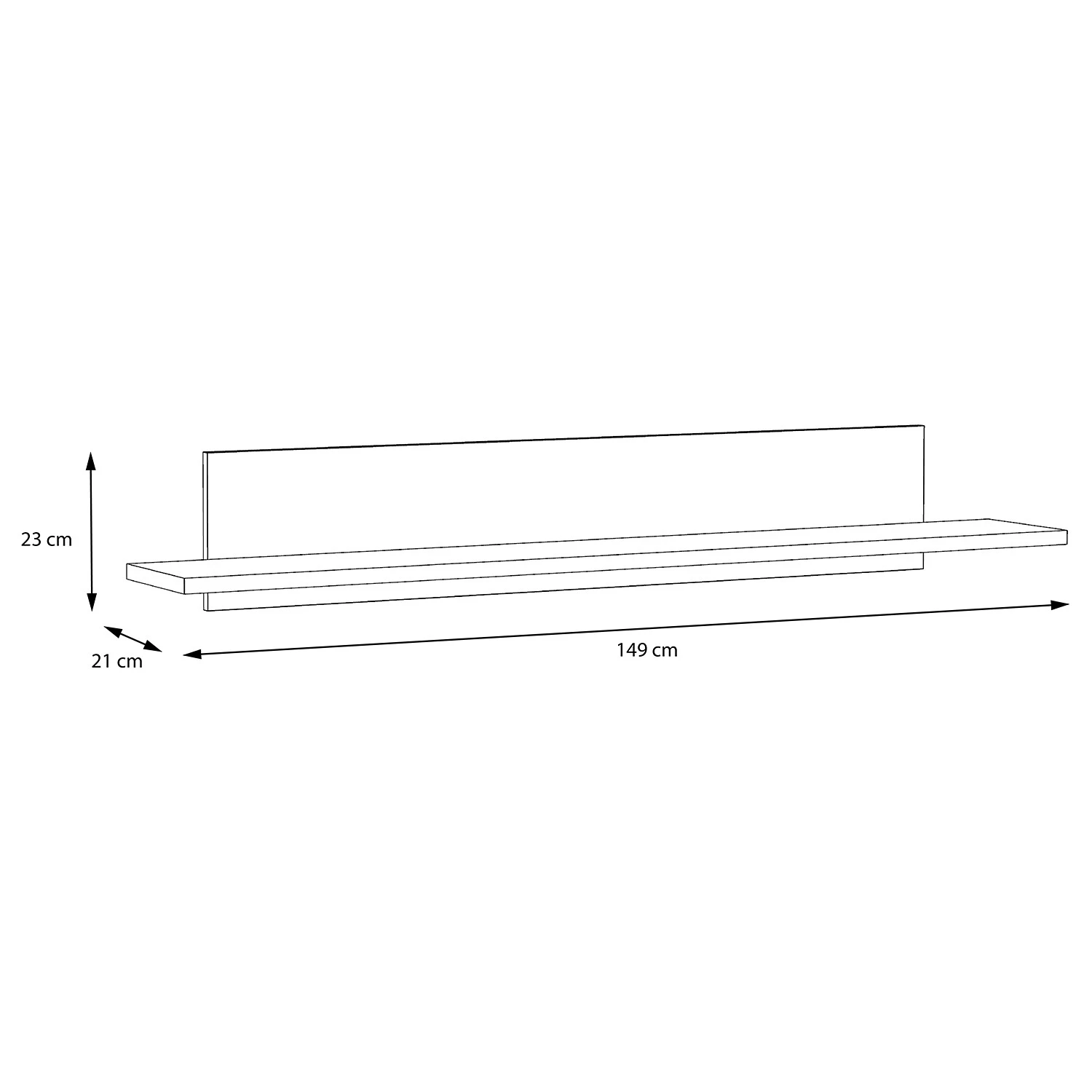 Loftscape Wandboard Piemont - Schwarz / Eiche Bianco Dekor 4 Loftscape Wandboard Piemont - Schwarz / Eiche Bianco Dekor – Bild 4