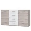 Loftscape Sideboard Piemont II - Weiß / Sandeiche Dekor