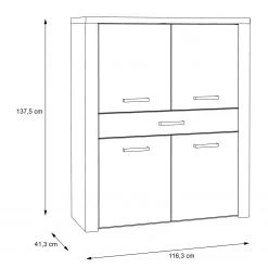 Loftscape Highboard Parksville I - Eiche Sonoma Dekor 14 Loftscape Highboard Parksville I - Eiche Sonoma Dekor -Wohnzimmermöbel boutique en ligne 1000342470 220404 500 SKETCH DETAILS P000000001000342470 sketch