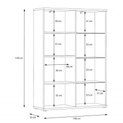 Loftscape Highboard Piemont - Inkl. Beleuchtung - Eiche Dekor -Wohnzimmermöbel boutique en ligne 1000342471 220404 501 SKETCH DETAILS P000000001000342471 sketch