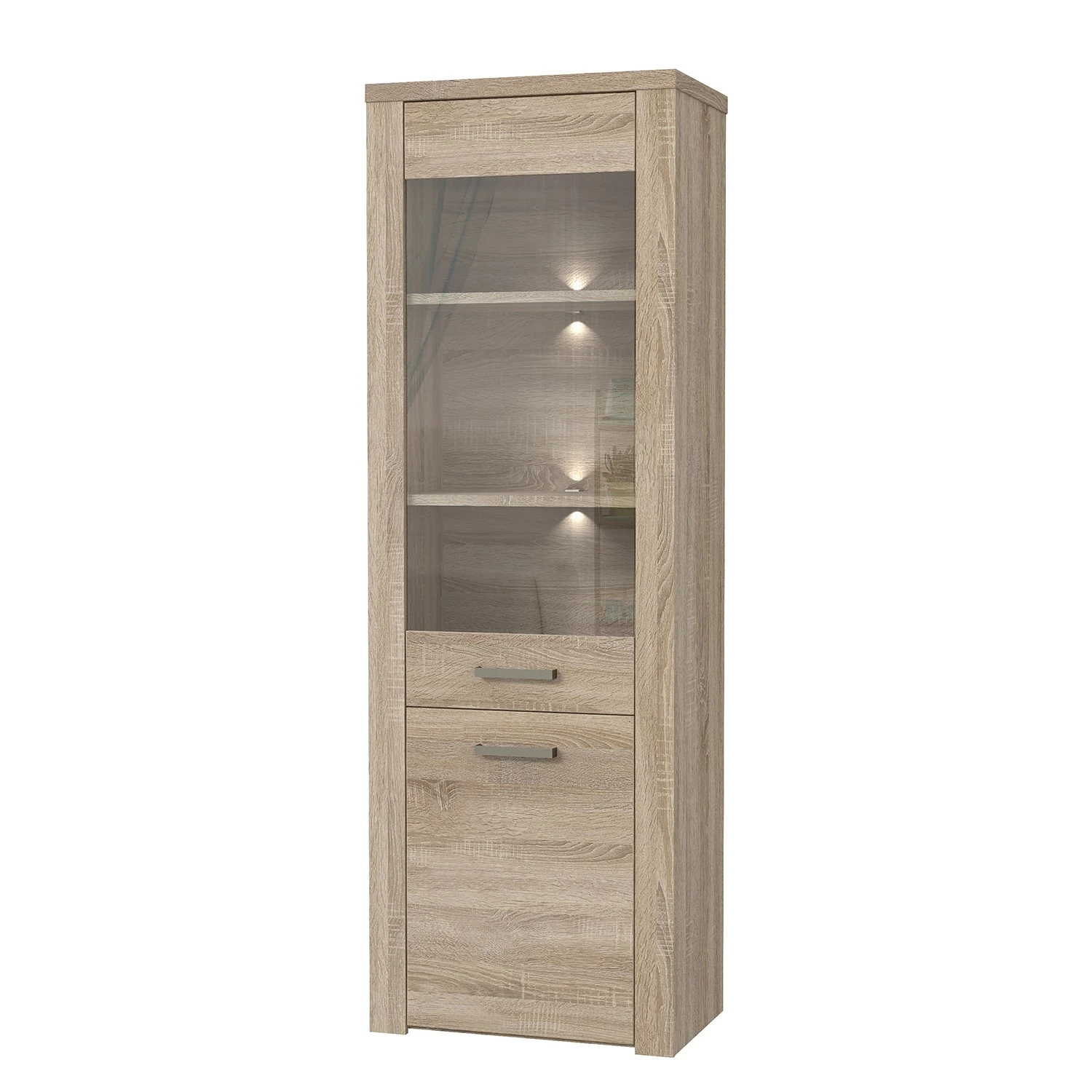 Loftscape Standvitrine Parksville - Eiche Sonoma Dekor 1 Loftscape Standvitrine Parksville - Eiche Sonoma Dekor