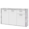 Loftscape Sideboard Ballito II - Weiß / Beton Dekor