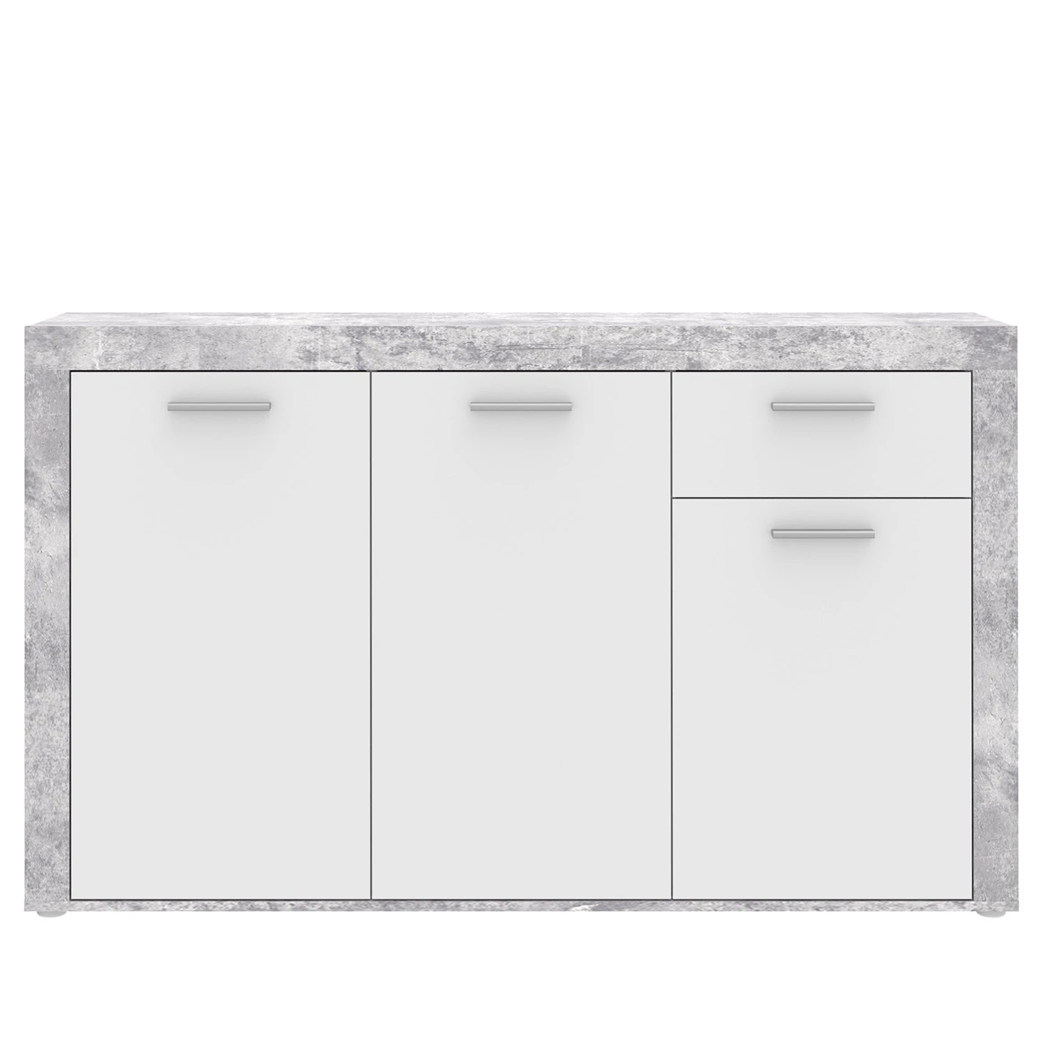 Loftscape Sideboard Ballito II - Weiß / Beton Dekor 4 Loftscape Sideboard Ballito II - Weiß / Beton Dekor – Bild 4