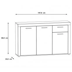 Loftscape Sideboard Ballito II - Weiß / Beton Dekor 20 Loftscape Sideboard Ballito II - Weiß / Beton Dekor -Wohnzimmermöbel boutique en ligne 1000342476 220404 500 SKETCH DETAILS P000000001000342476 sketch