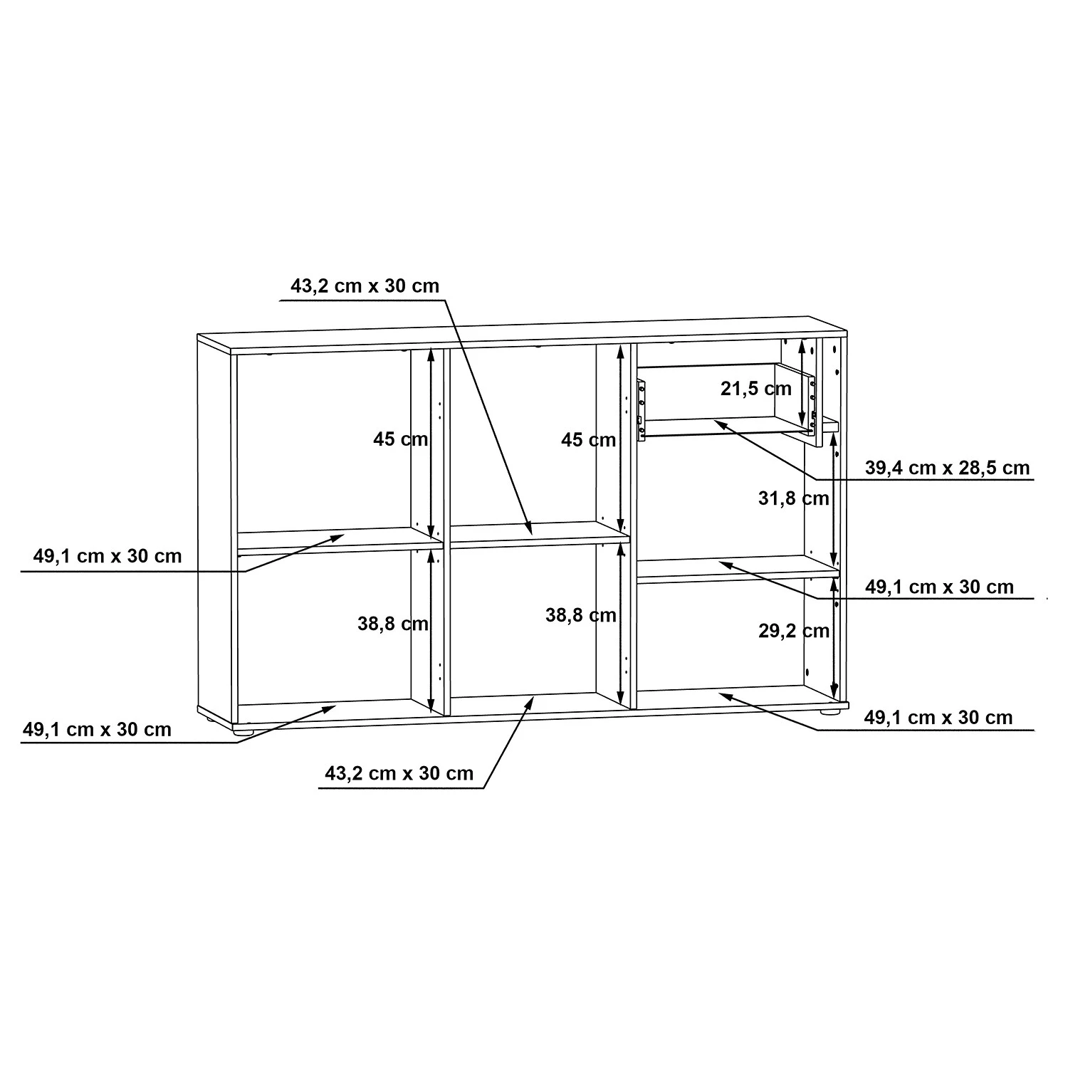 Loftscape Sideboard Ballito II - Weiß / Beton Dekor 11 Loftscape Sideboard Ballito II - Weiß / Beton Dekor – Bild 11