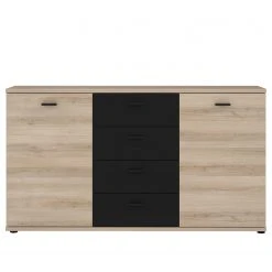 Loftscape Sideboard Piemont I - Schwarz / Eiche Bianco Dekor 10 Loftscape Sideboard Piemont I - Schwarz / Eiche Bianco Dekor -Wohnzimmermöbel boutique en ligne 1000342479 220404 030 DETAILS P000000001000342479