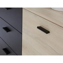 Loftscape Sideboard Piemont I - Schwarz / Eiche Bianco Dekor 13 Loftscape Sideboard Piemont I - Schwarz / Eiche Bianco Dekor -Wohnzimmermöbel boutique en ligne 1000342479 220404 033 DETAILS P000000001000342479