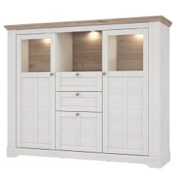 Ridgevalley Highboard Sandvik II - Eiche Weiß Dekor / Eiche Nelson Dekor