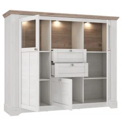 Ridgevalley Highboard Sandvik II - Eiche Weiß Dekor / Eiche Nelson Dekor -Wohnzimmermöbel boutique en ligne 1000342493 220331 040 DETAILS P000000001000342493