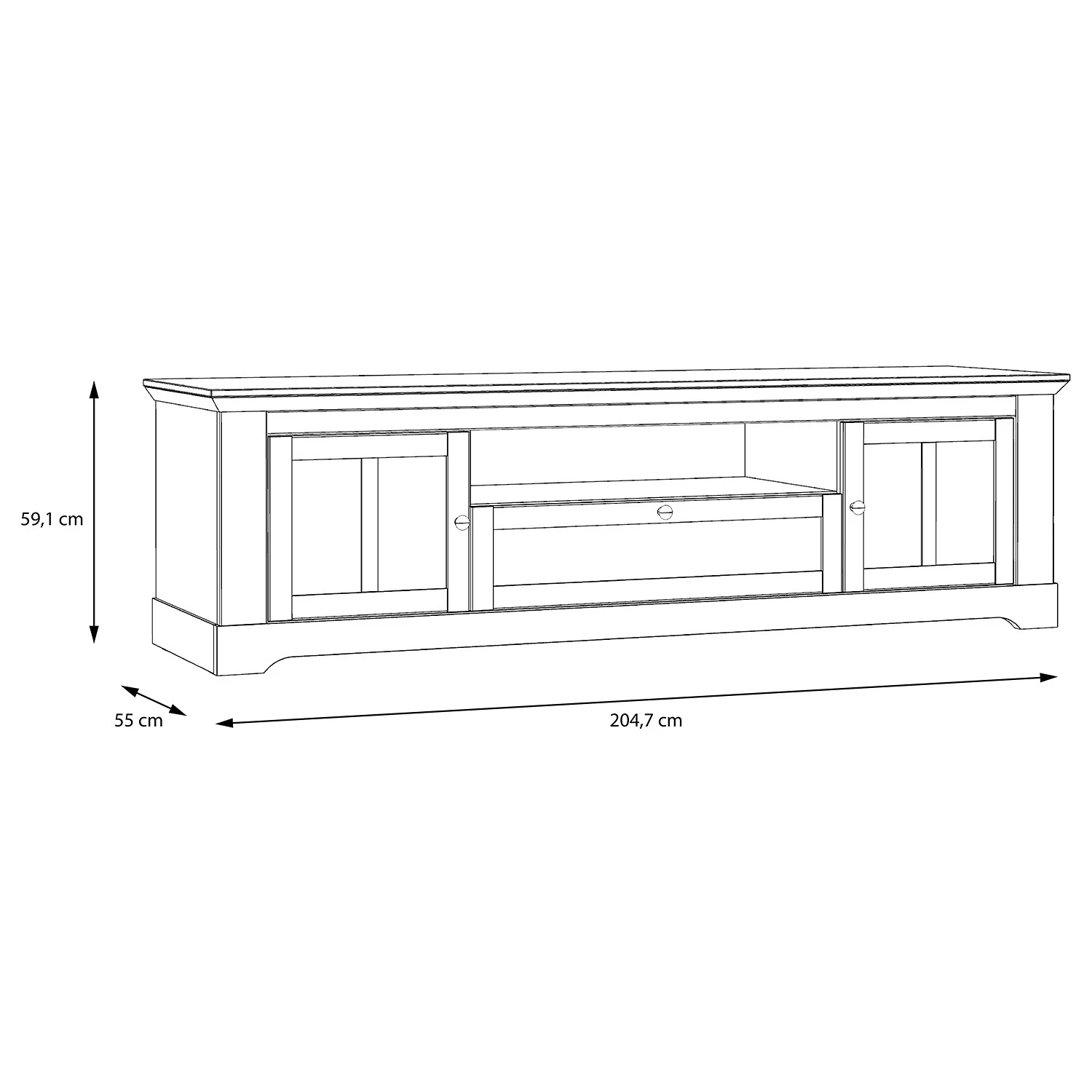 Ridgevalley TV-Lowboard Sandvik I - Eiche Weiß Dekor / Eiche Nelson Dekor 7 Ridgevalley TV-Lowboard Sandvik I - Eiche Weiß Dekor / Eiche Nelson Dekor – Bild 7