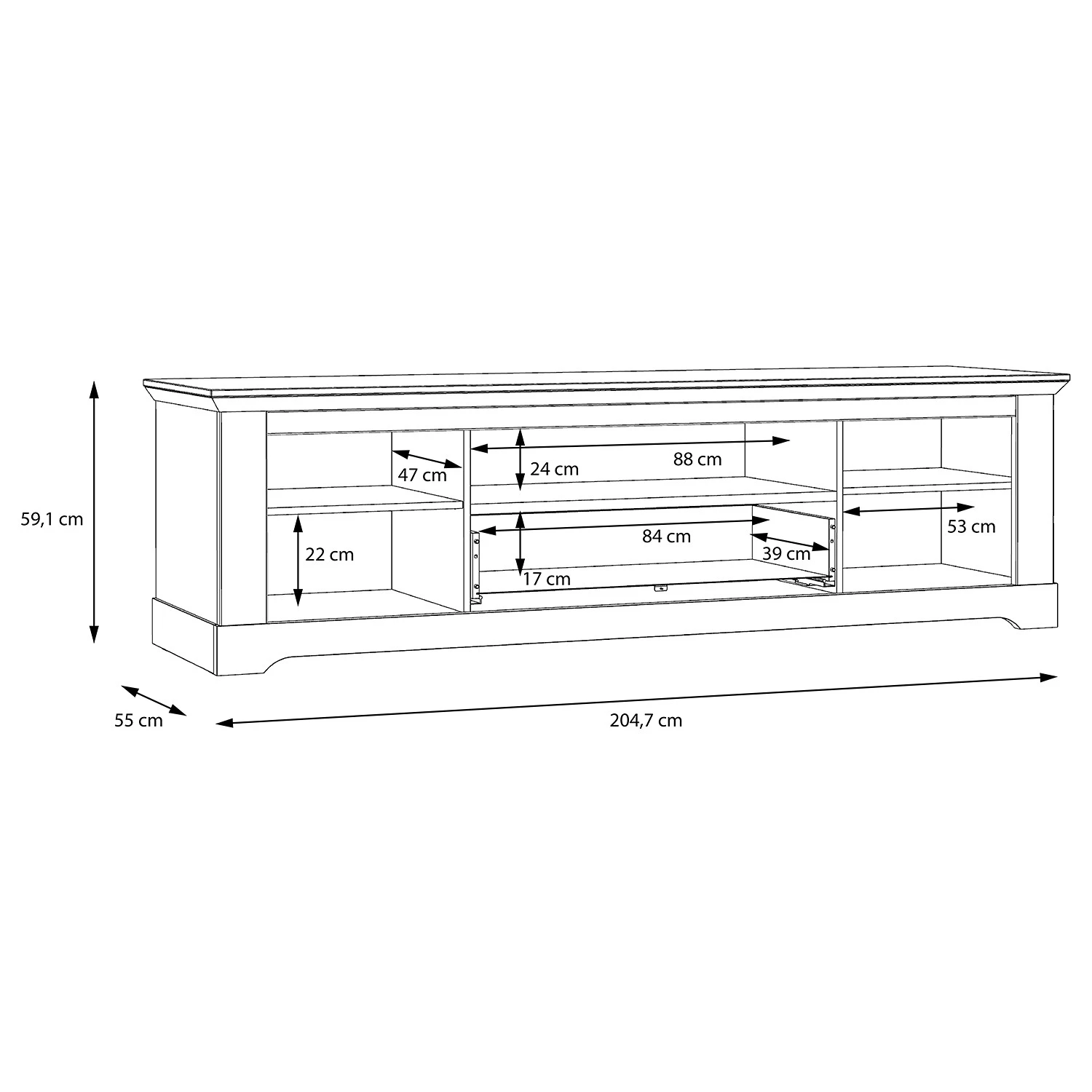 Ridgevalley TV-Lowboard Sandvik I - Eiche Weiß Dekor / Eiche Nelson Dekor 8 Ridgevalley TV-Lowboard Sandvik I - Eiche Weiß Dekor / Eiche Nelson Dekor – Bild 8
