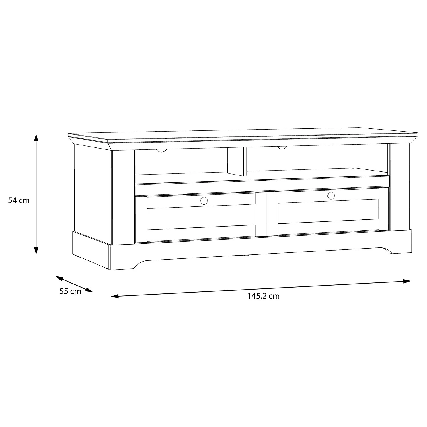 Ridgevalley TV-Lowboard Sandvik II - Eiche Weiß Dekor / Eiche Nelson Dekor 5 Ridgevalley TV-Lowboard Sandvik II - Eiche Weiß Dekor / Eiche Nelson Dekor – Bild 5