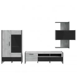 Loftscape Wohnwand Sahil (3-teilig) - Eiche Sorrento Grau Dekor / Schwarz 15 Loftscape Wohnwand Sahil (3-teilig) - Eiche Sorrento Grau Dekor / Schwarz -Wohnzimmermöbel boutique en ligne 1000342498 220331 030 DETAILS P000000001000342498