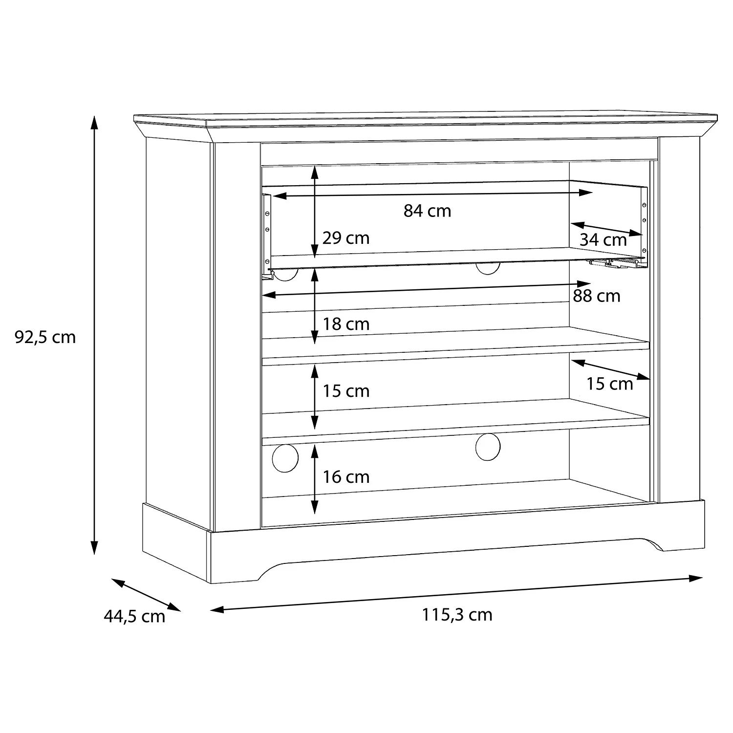 Ridgevalley Kommode Sandvik - Eiche Weiß Dekor / Eiche Nelson Dekor 6 Ridgevalley Kommode Sandvik - Eiche Weiß Dekor / Eiche Nelson Dekor – Bild 6