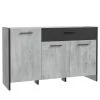 Loftscape Sideboard Sahil - Eiche Sorrento Grau Dekor / Schwarz
