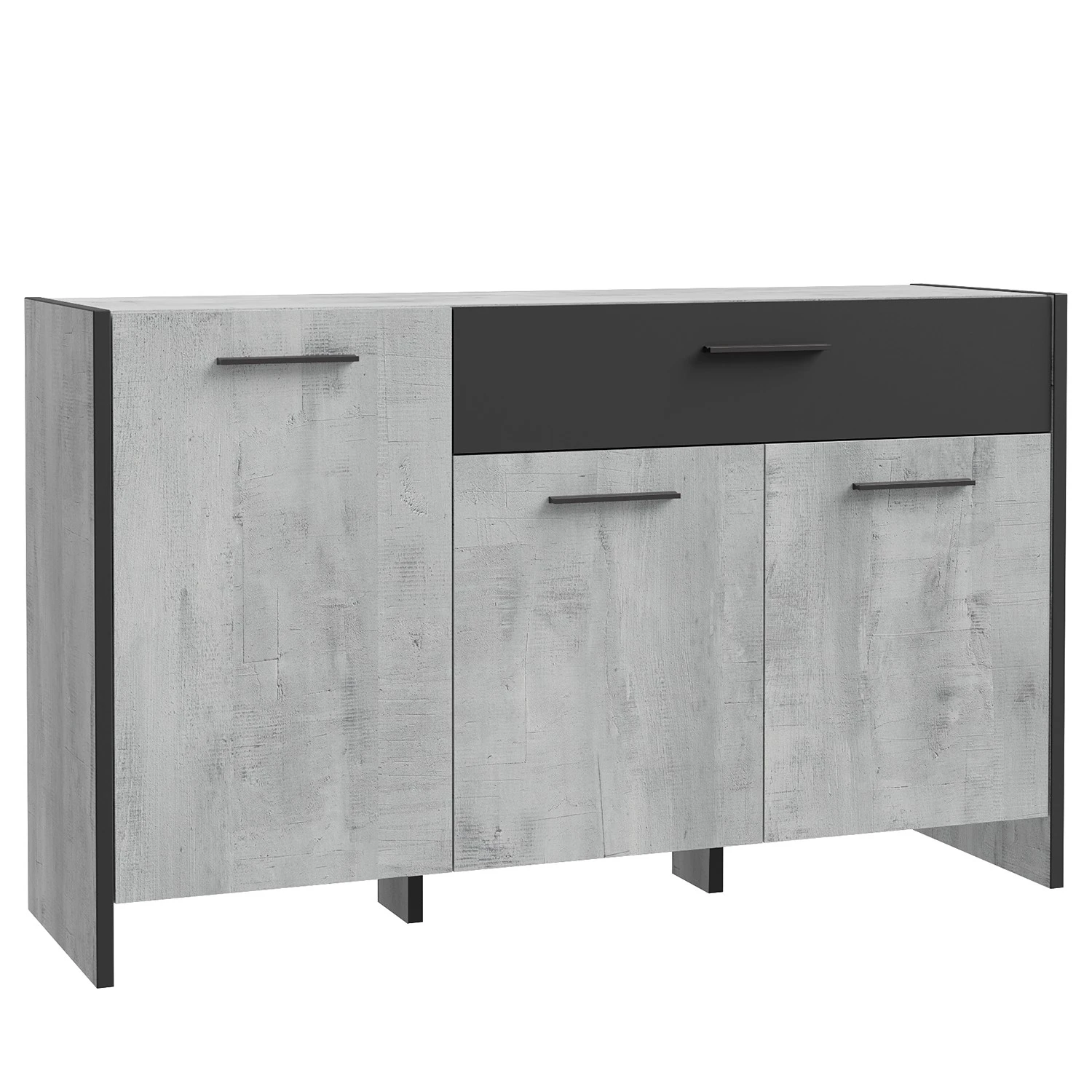 Loftscape Sideboard Sahil - Eiche Sorrento Grau Dekor / Schwarz 1 Loftscape Sideboard Sahil - Eiche Sorrento Grau Dekor / Schwarz