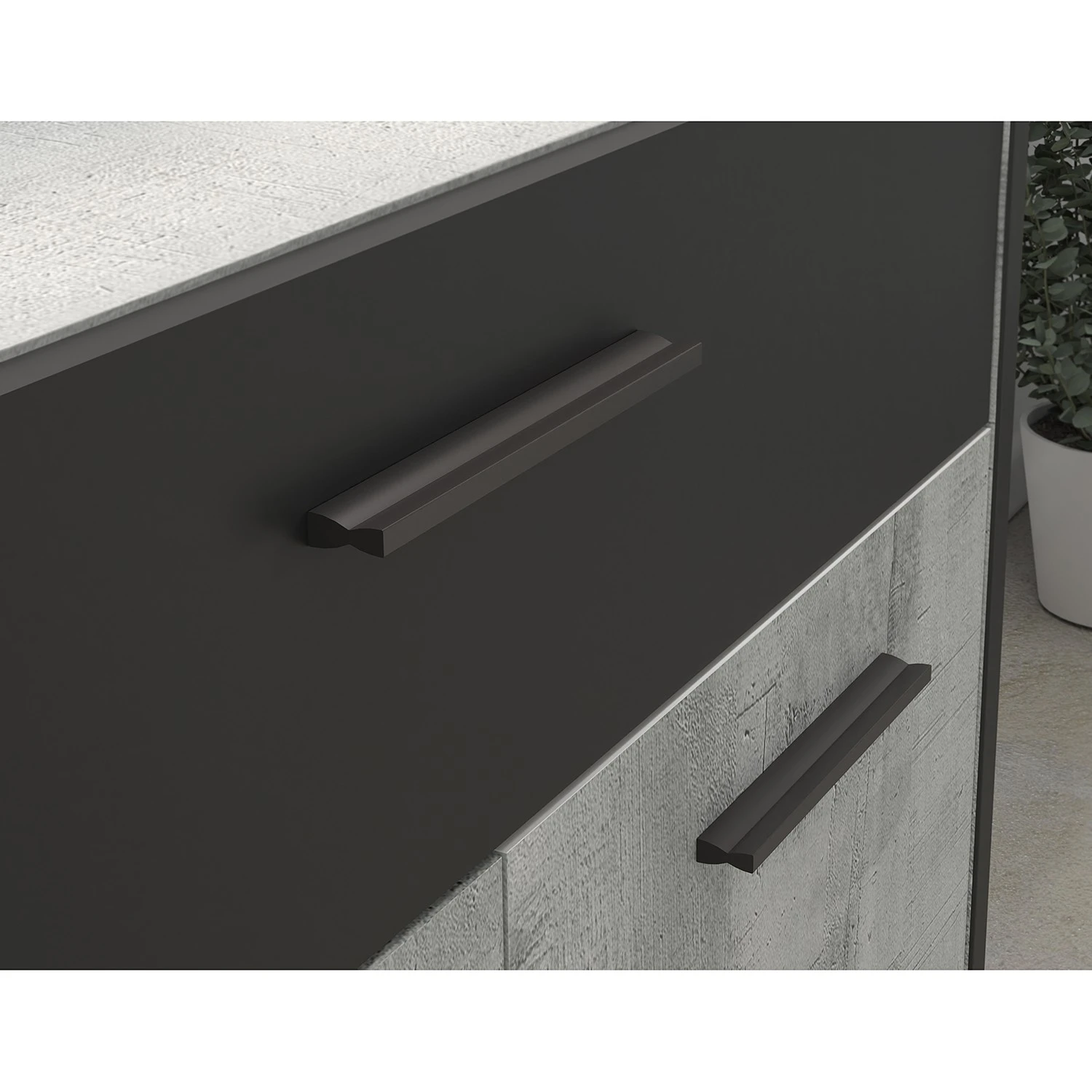 Loftscape Sideboard Sahil - Eiche Sorrento Grau Dekor / Schwarz 8 Loftscape Sideboard Sahil - Eiche Sorrento Grau Dekor / Schwarz – Bild 8