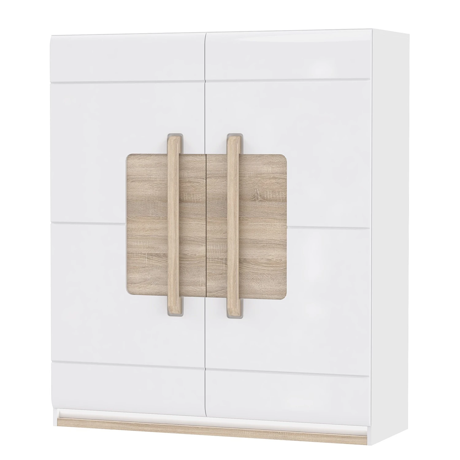 Loftscape Highboard Toscana I - Inkl. Beleuchtung - Hochglanz Weiß / Eiche Sonoma Dekor 1 Loftscape Highboard Toscana I - Inkl. Beleuchtung - Hochglanz Weiß / Eiche Sonoma Dekor