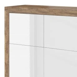 Loftscape Kommode Shipley - Hochglanz Weiß / Eiche Dekor -Wohnzimmermöbel boutique en ligne 1000342829 220412 040 DETAILS P000000001000342829