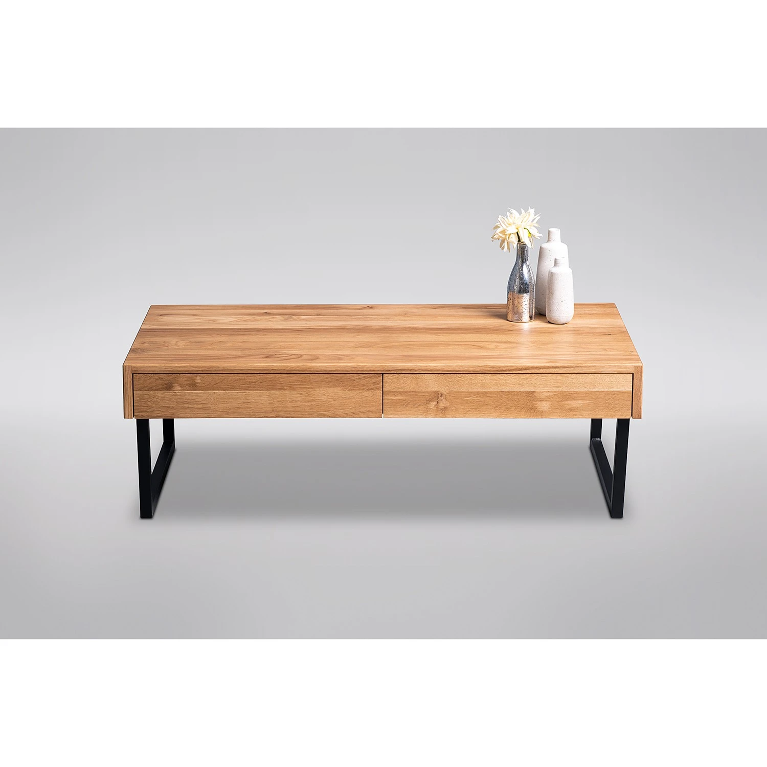 Red Living Couchtisch Rexburg - Wildeiche massiv / Metall - Wildeiche / Schwarz 3 Red Living Couchtisch Rexburg - Wildeiche massiv / Metall - Wildeiche / Schwarz – Bild 3