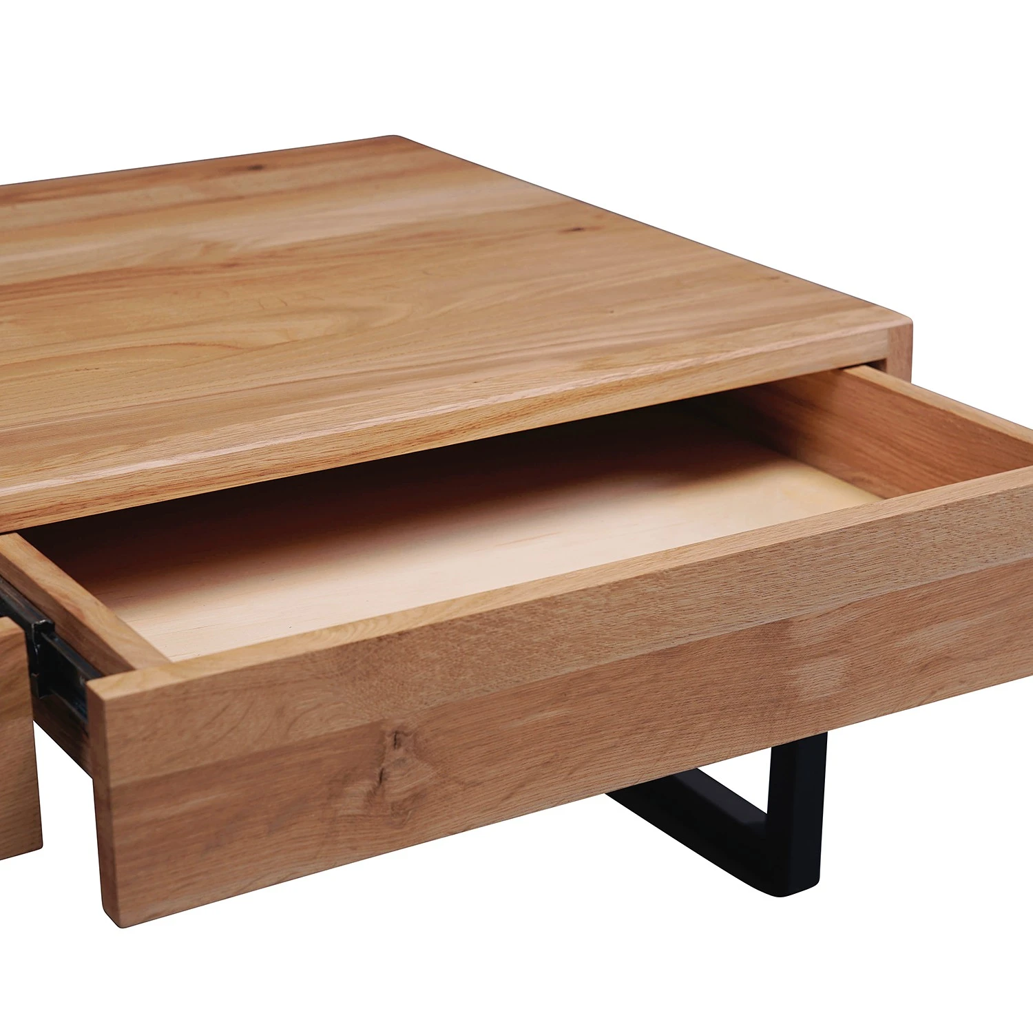 Red Living Couchtisch Rexburg - Wildeiche massiv / Metall - Wildeiche / Schwarz 5 Red Living Couchtisch Rexburg - Wildeiche massiv / Metall - Wildeiche / Schwarz – Bild 5