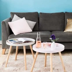 Butlers Beistelltisch SWING TIME - Pinienholz - Weiß -Wohnzimmermöbel boutique en ligne 1000343919 220406 021 MOOD DETAILS P000000001000343919 mood