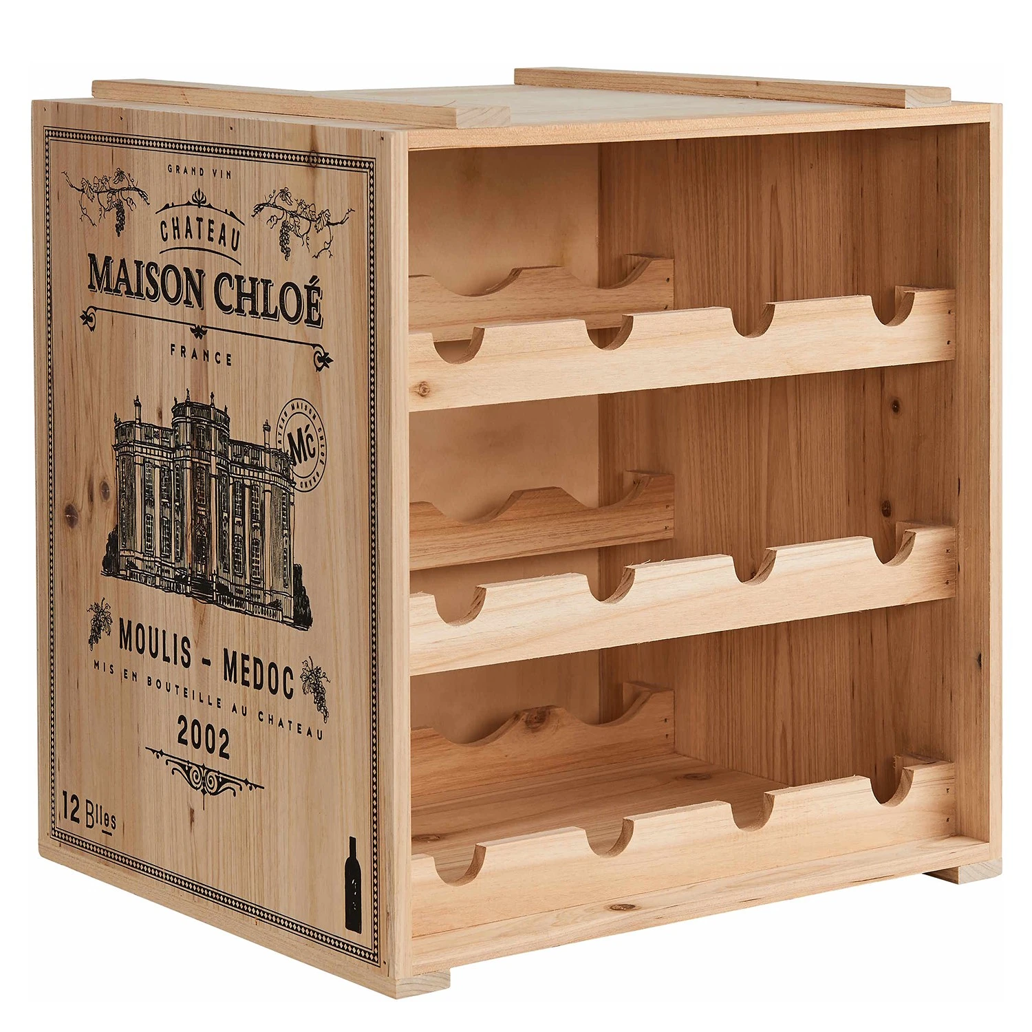 Butlers Weinregal VINOTHEK - Tannenholz - Beige 1 Butlers Weinregal VINOTHEK - Tannenholz - Beige