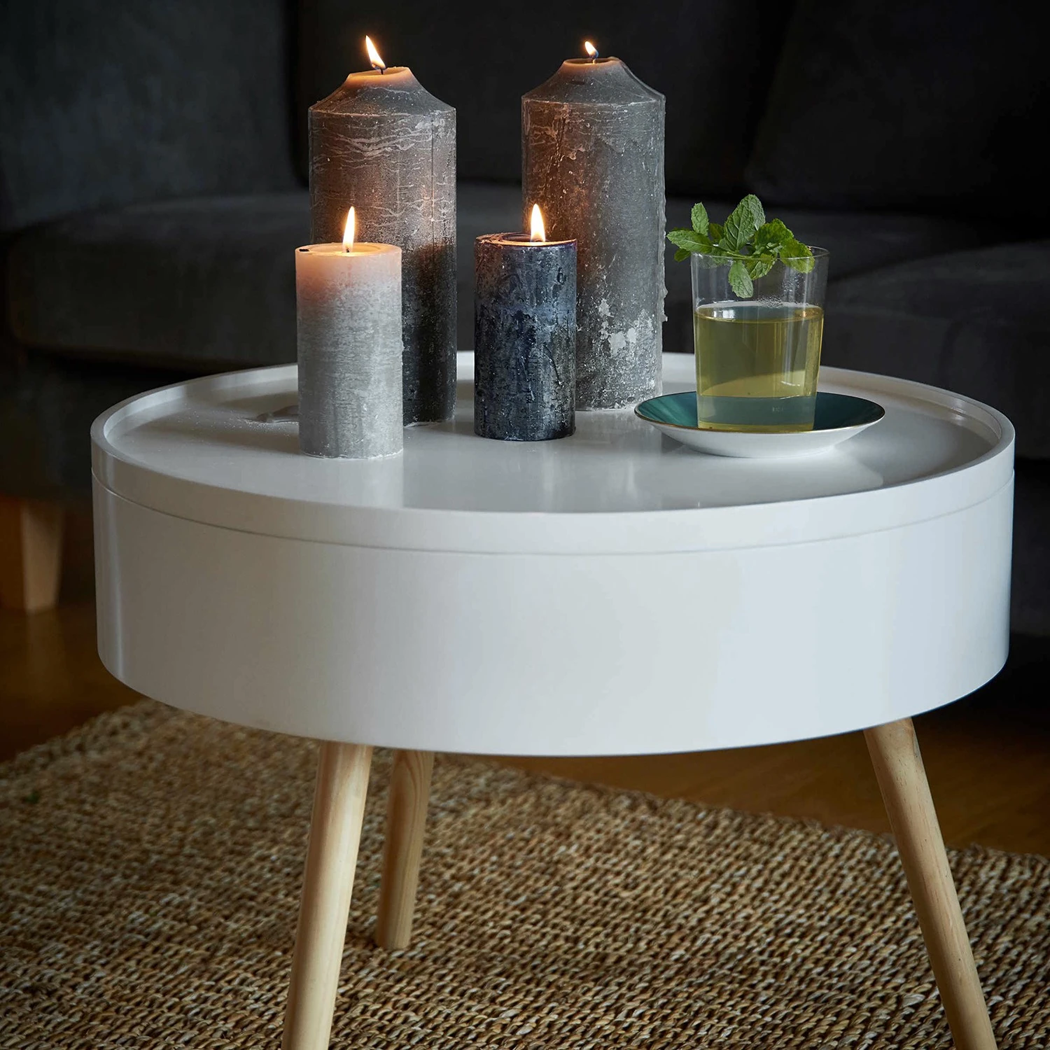 Butlers Beistelltisch COFFEE TIME - Pinienholz - Weiß 2 Butlers Beistelltisch COFFEE TIME - Pinienholz - Weiß – Bild 2