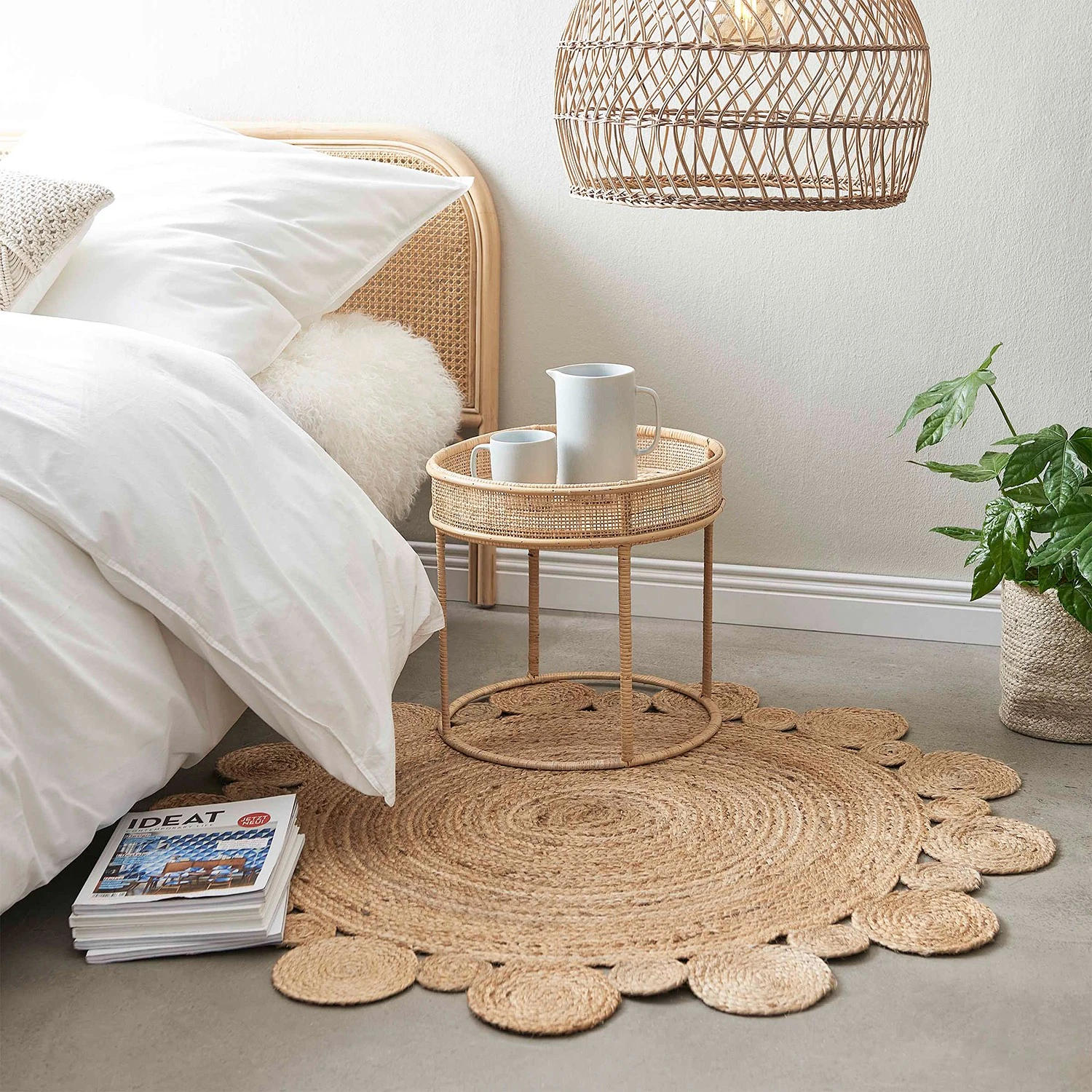 Butlers Beistelltisch BOHO LOUNGE - Rattan / Eisen - Natur 2 Butlers Beistelltisch BOHO LOUNGE - Rattan / Eisen - Natur – Bild 2