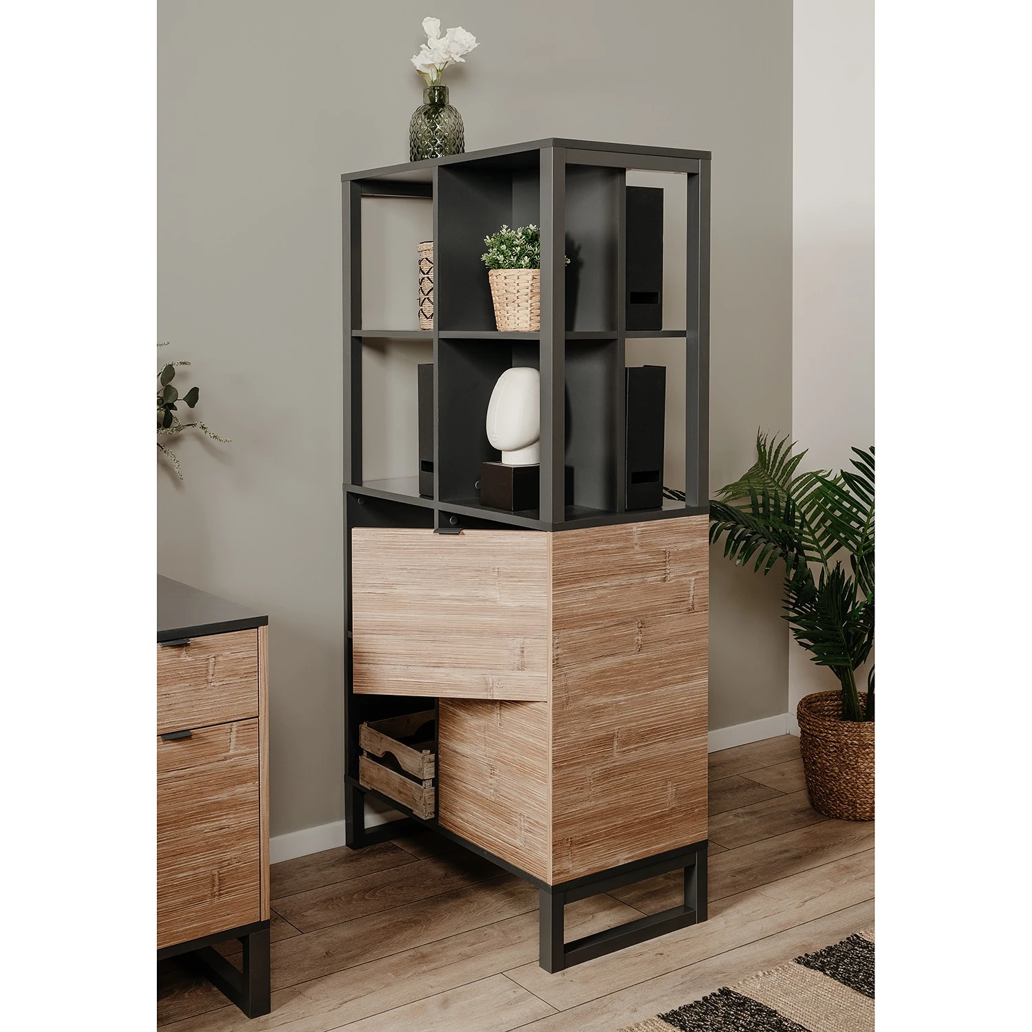 Loftscape Regal Mid West - Bambus Dekor / Anthrazit 3 Loftscape Regal Mid West - Bambus Dekor / Anthrazit – Bild 3