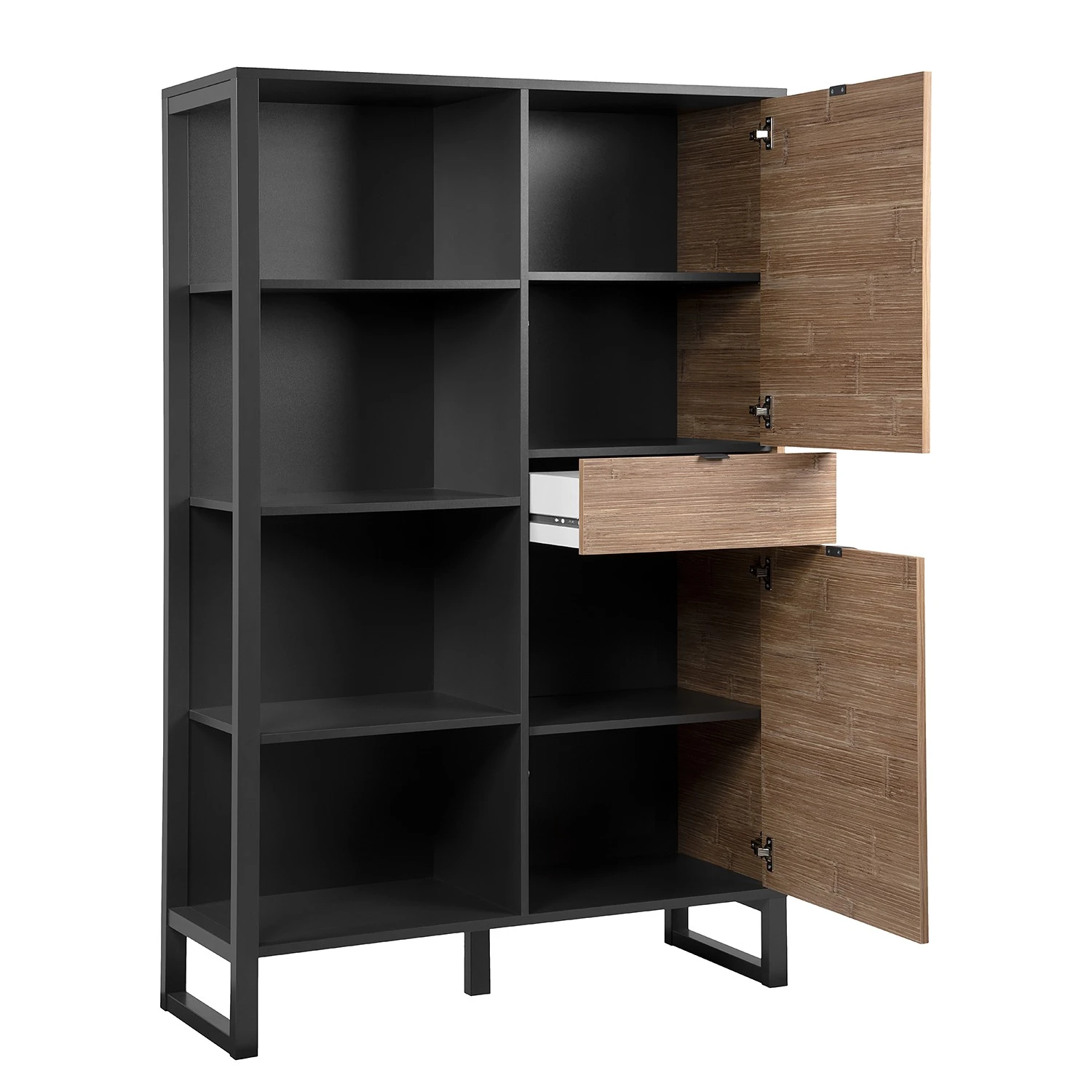 Loftscape Schrank Mid West - Bambus Dekor / Anthrazit 10 Loftscape Schrank Mid West - Bambus Dekor / Anthrazit – Bild 10