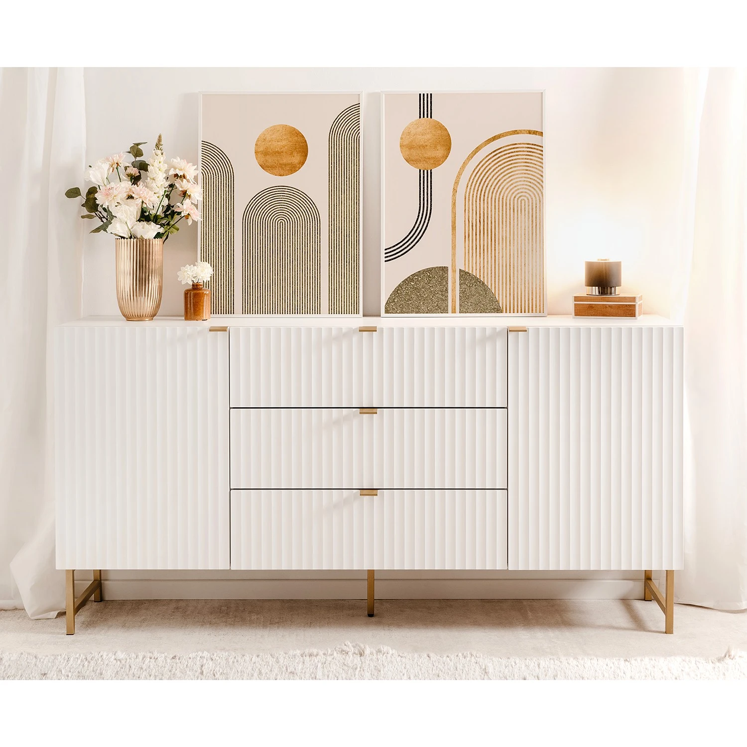 Loftscape Sideboard Metropolis - Matt Weiß 2 Loftscape Sideboard Metropolis - Matt Weiß – Bild 2