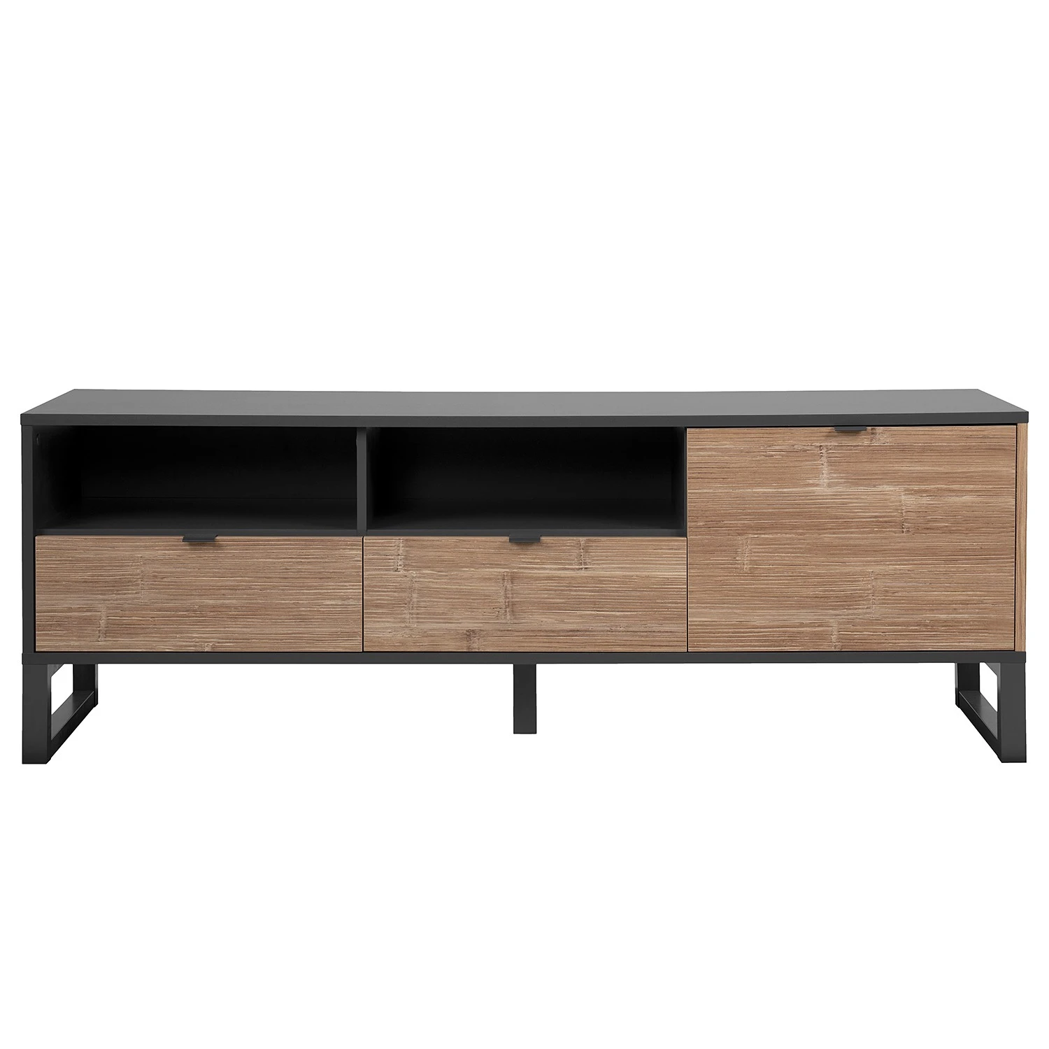 Loftscape TV-Lowboard Mid West - Bambus Dekor / Anthrazit 7 Loftscape TV-Lowboard Mid West - Bambus Dekor / Anthrazit – Bild 7