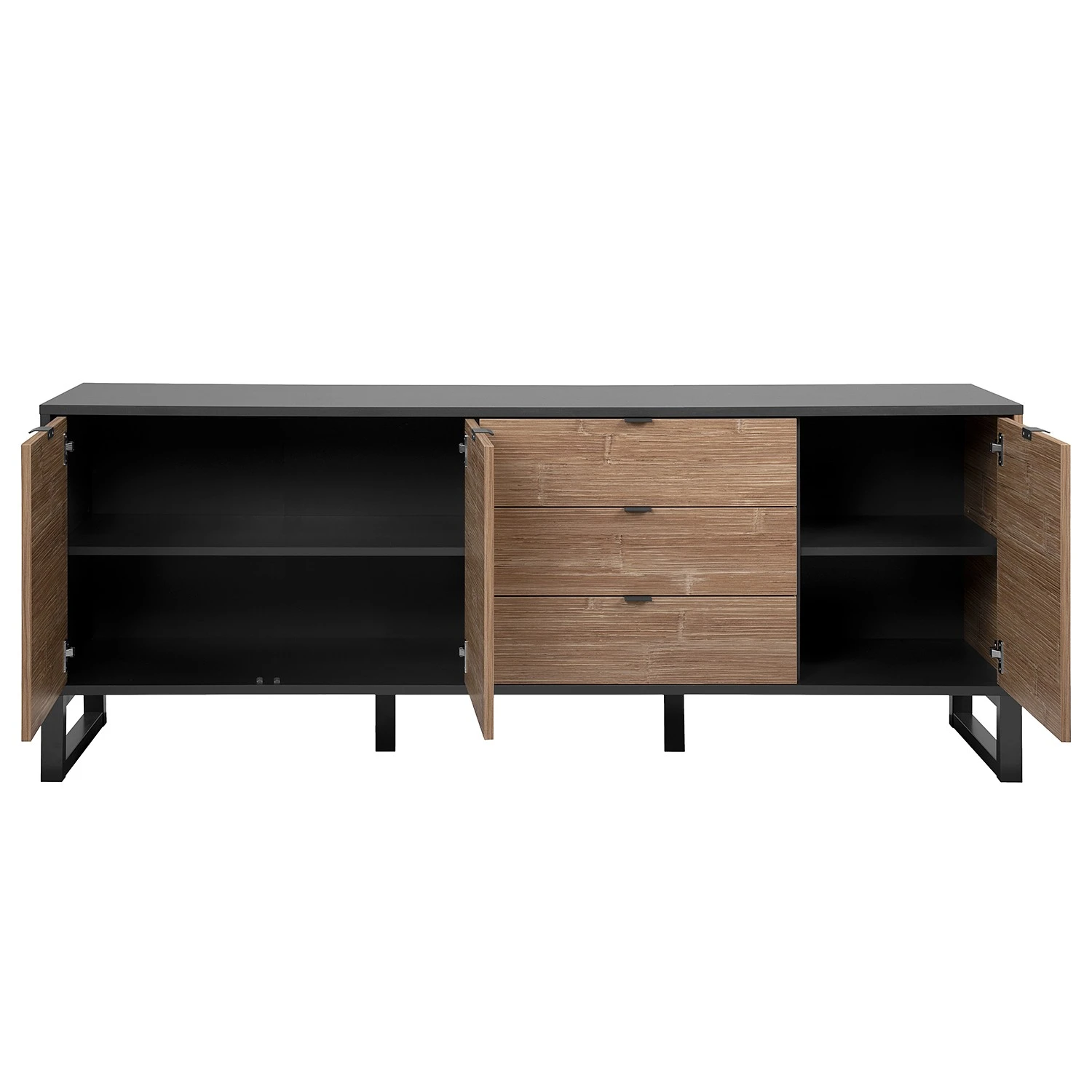 Loftscape Sideboard Mid West II - Bambus Dekor / Anthrazit 8 Loftscape Sideboard Mid West II - Bambus Dekor / Anthrazit – Bild 8