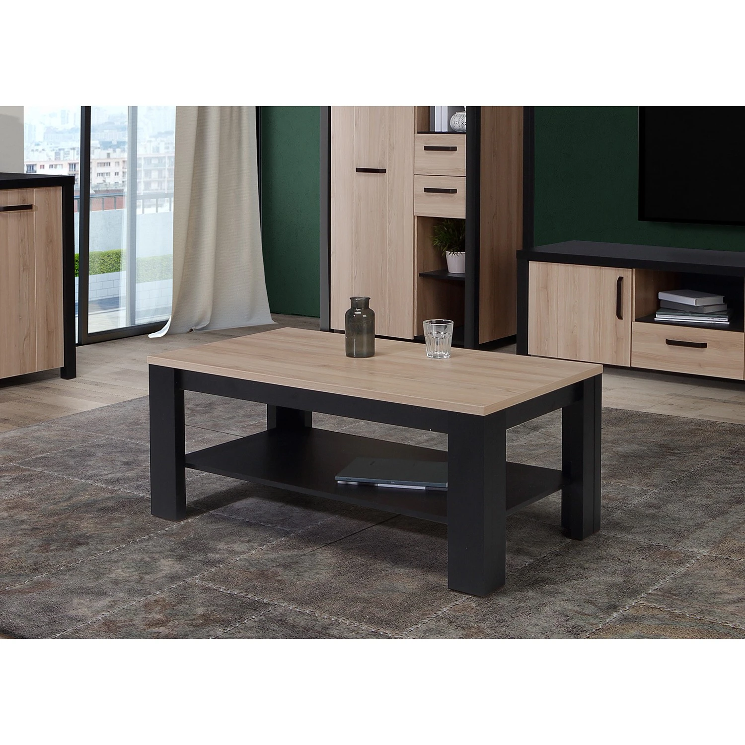 Red Living Couchtisch Westlock - Esche Dekor / Schwarz 2 Red Living Couchtisch Westlock - Esche Dekor / Schwarz – Bild 2