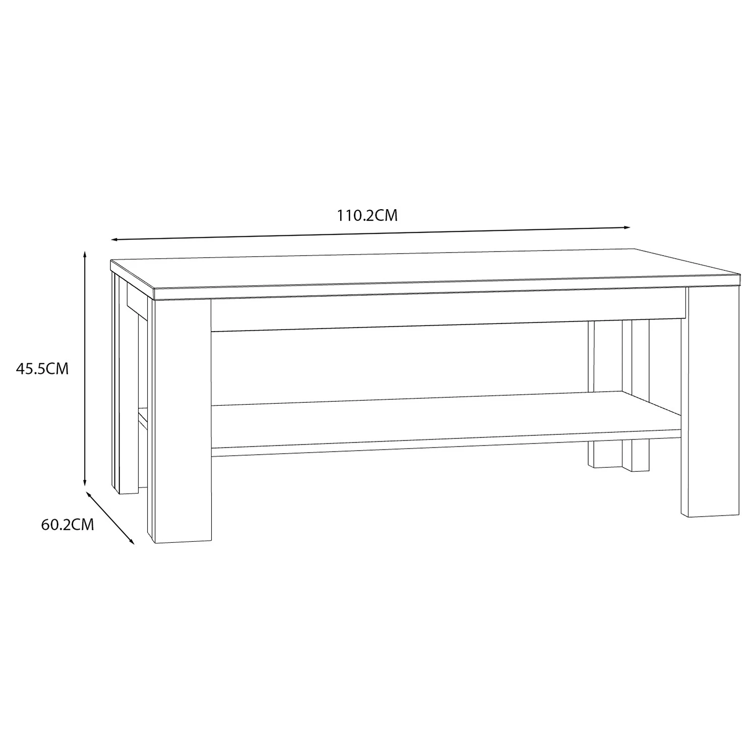 Red Living Couchtisch Westlock - Esche Dekor / Schwarz 5 Red Living Couchtisch Westlock - Esche Dekor / Schwarz – Bild 5