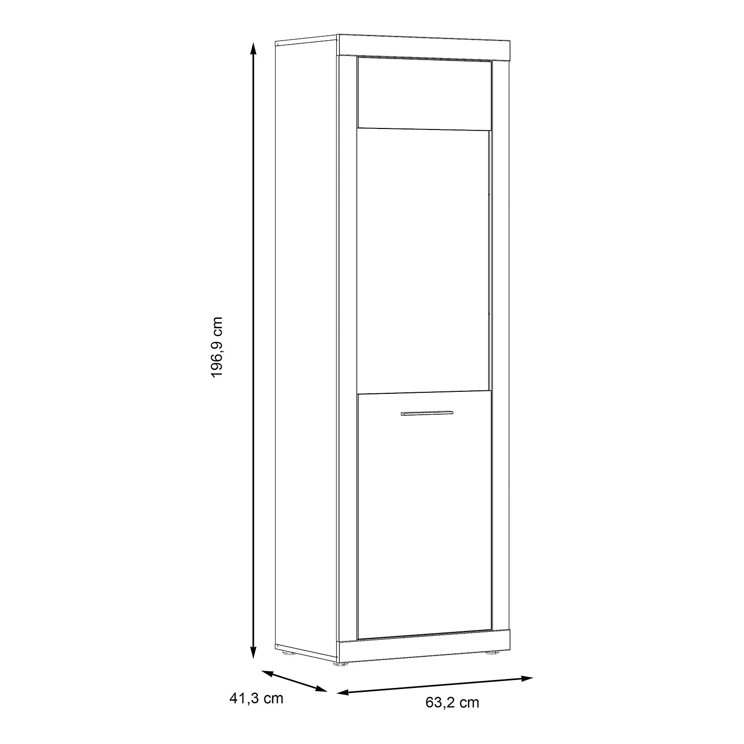 Loftscape Standvitrine Vetras - Hochglanz Weiß / Beton Dekor 9 Loftscape Standvitrine Vetras - Hochglanz Weiß / Beton Dekor – Bild 9