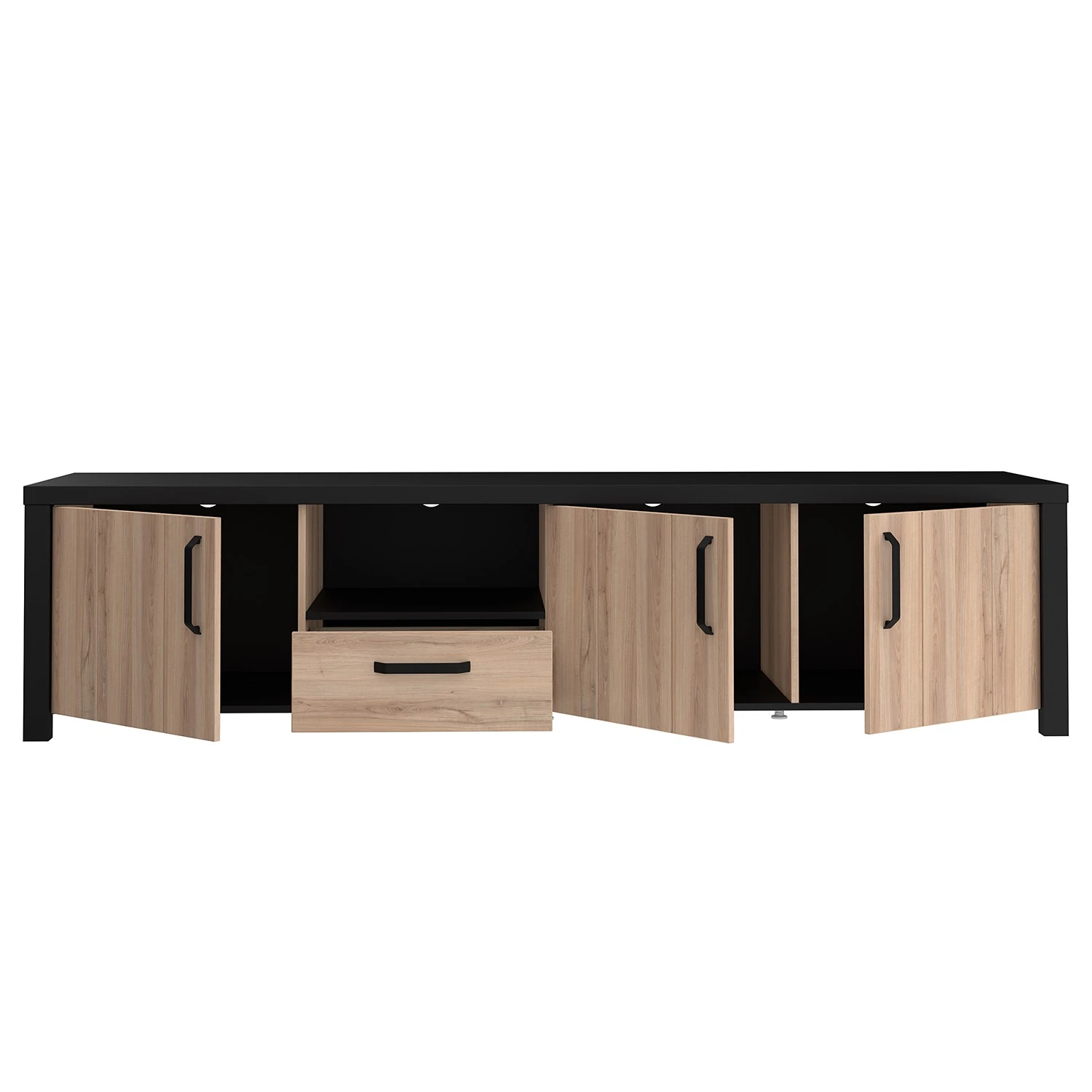 Red Living TV-Lowboard Westlock - Esche Dekor / Schwarz 5 Red Living TV-Lowboard Westlock - Esche Dekor / Schwarz – Bild 5