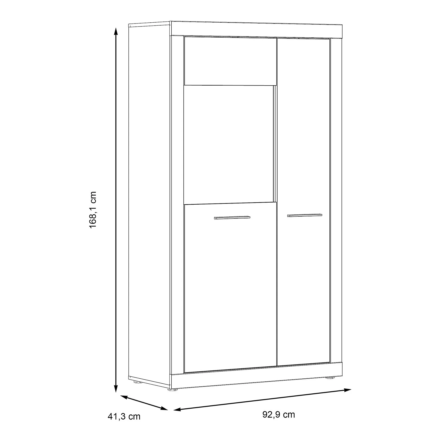 Loftscape Vitrinenschrank Vetras - Hochglanz Weiß / Beton Dekor 8 Loftscape Vitrinenschrank Vetras - Hochglanz Weiß / Beton Dekor – Bild 8