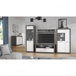 Loftscape Sideboard Vetras - Hochglanz Weiß / Beton Dekor -Wohnzimmermöbel boutique en ligne 1000344673 220414 021 MOOD DETAILS P000000001000344673 mood